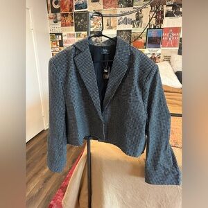 Dressed In La La Tweed Cropped Eagle Blazer